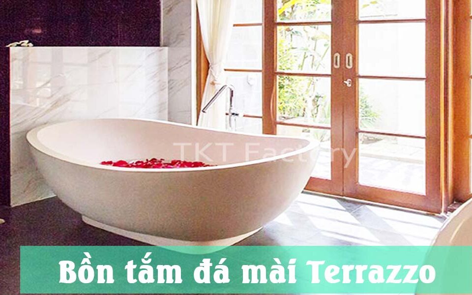 bồn tắm đá mài terrazzo