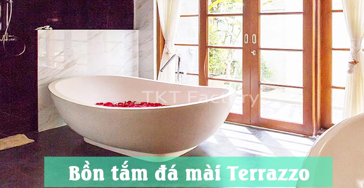 bồn tắm đá mài terrazzo