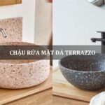 chậu rửa mặt đá terrazzo