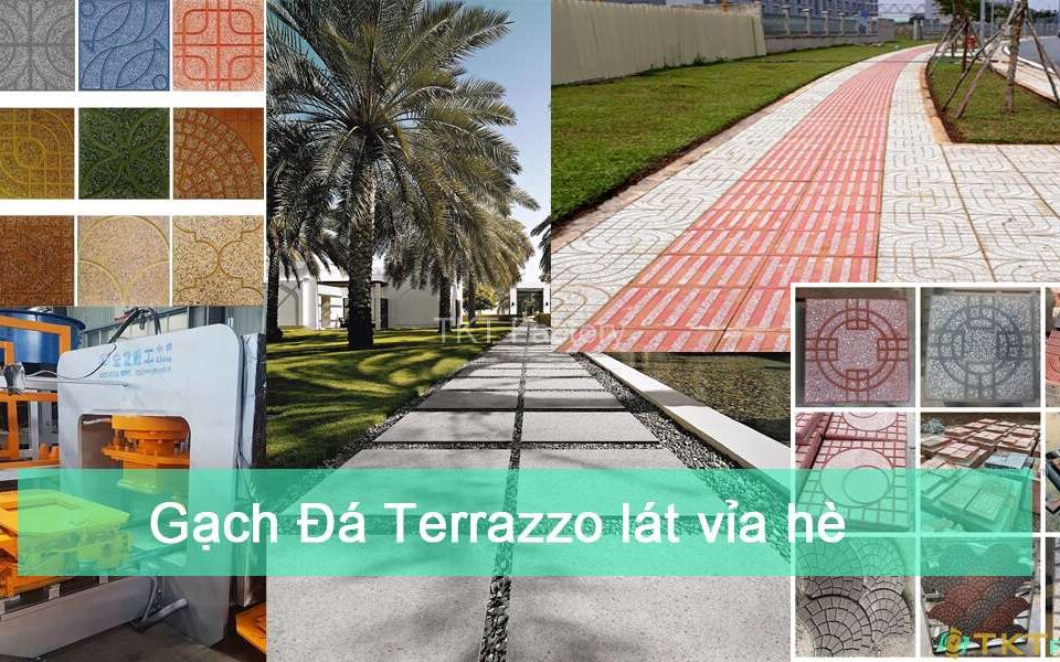 Gạch đá Terrazzo lát vỉa hè