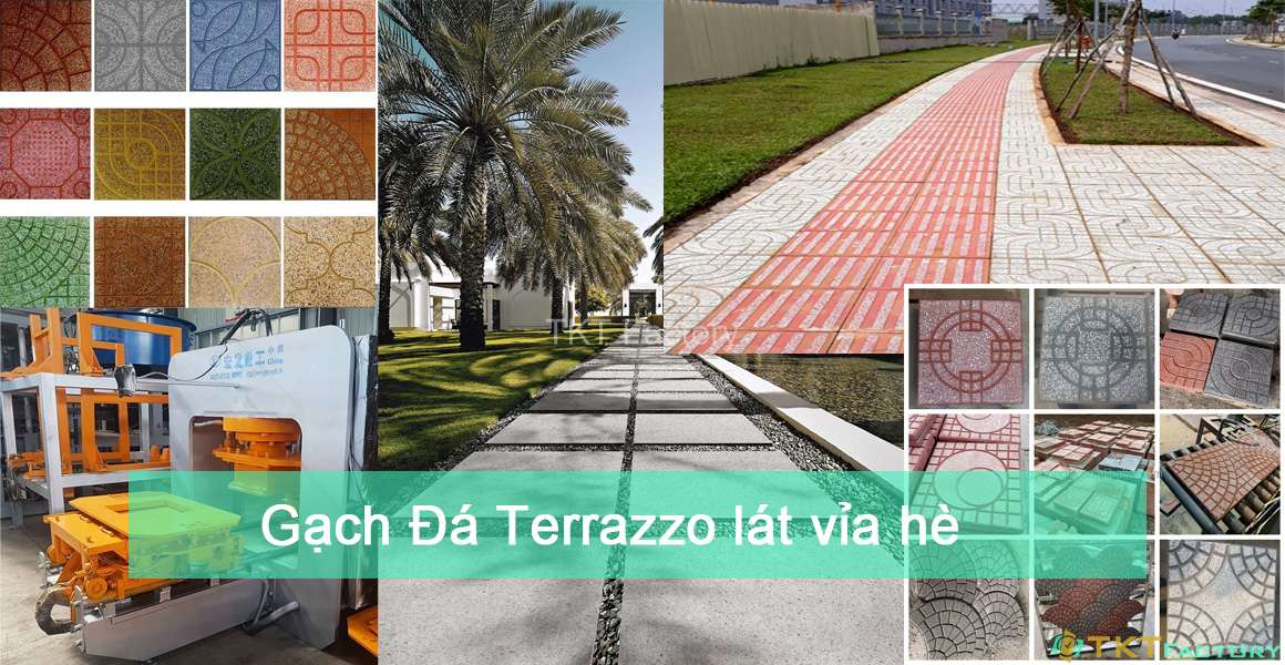 Gạch đá Terrazzo lát vỉa hè