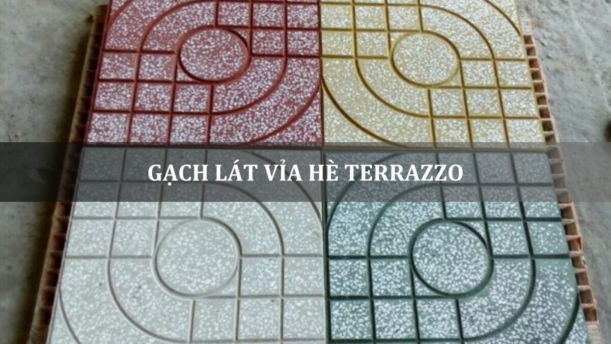 gạch lát vỉa hè terrazzo