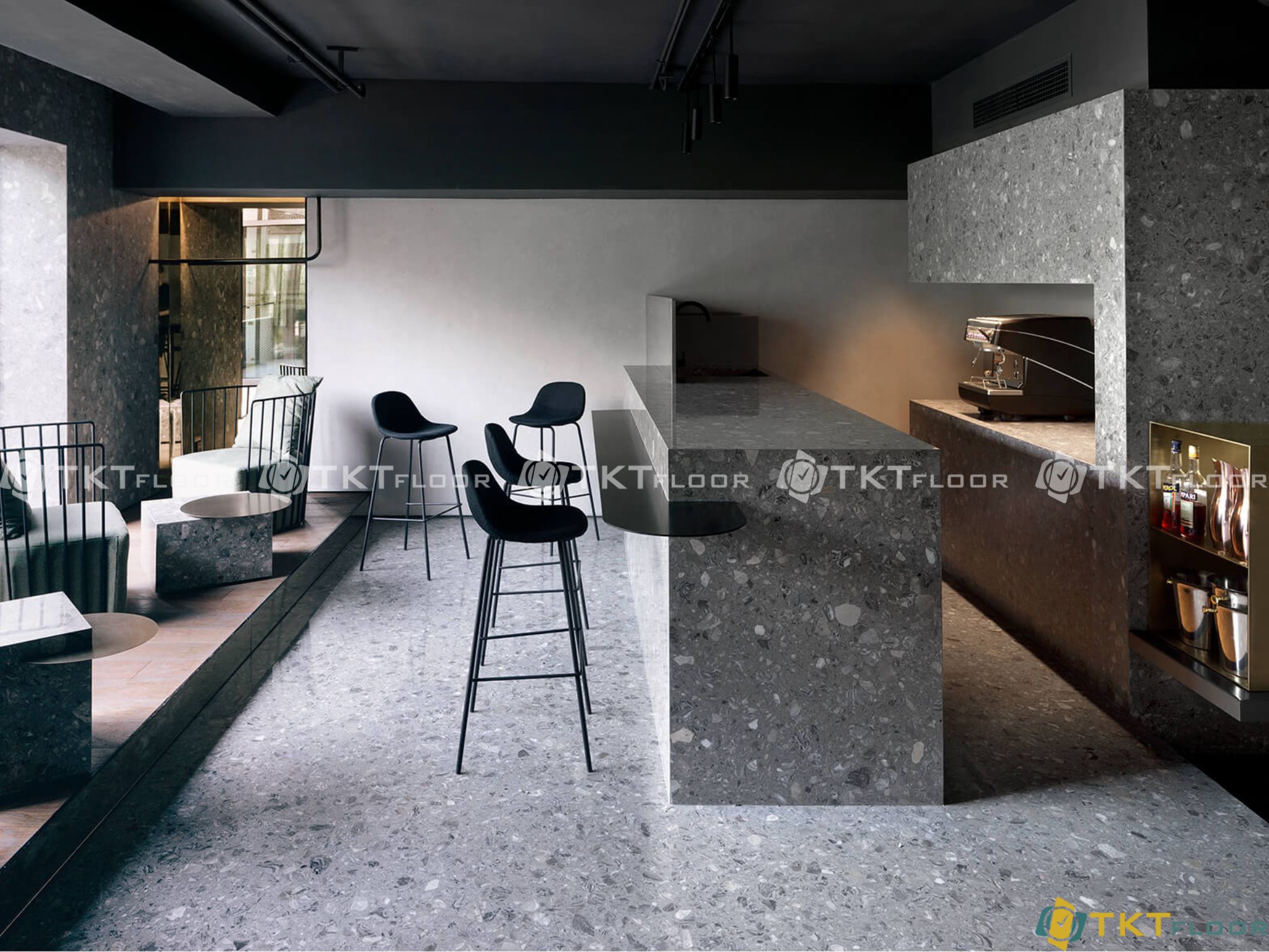 quầy bar terrazzo