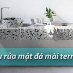 chậu rửa mặt đá mài terrazzo