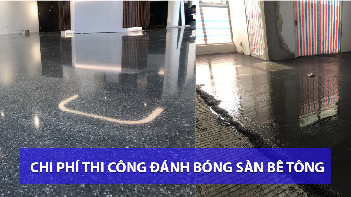 chi phí thi công đánh bóng sàn bê tông