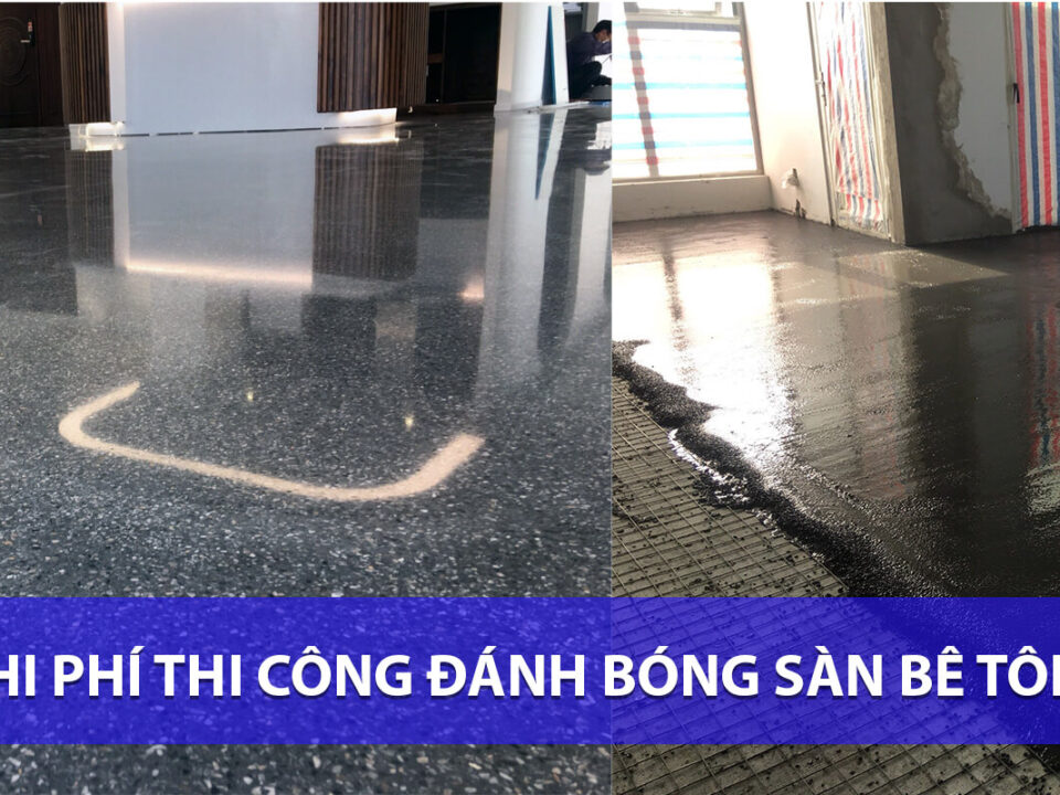 chi phí thi công đánh bóng sàn bê tông