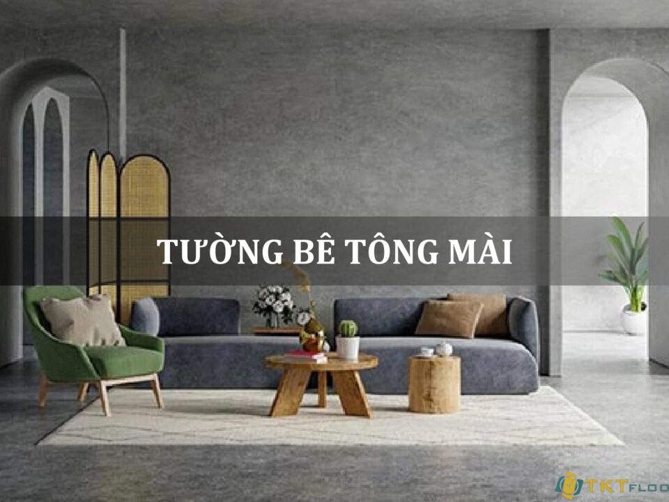 tường bê tông mài