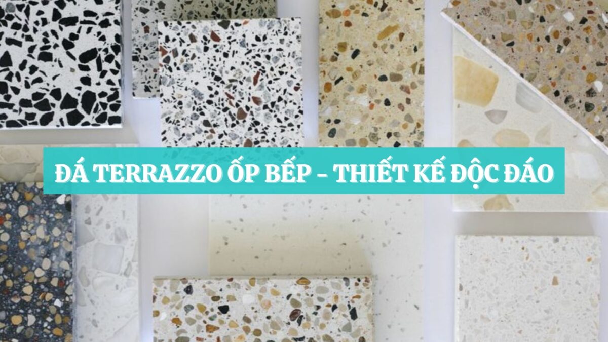 đá ốp bếp terrazzo