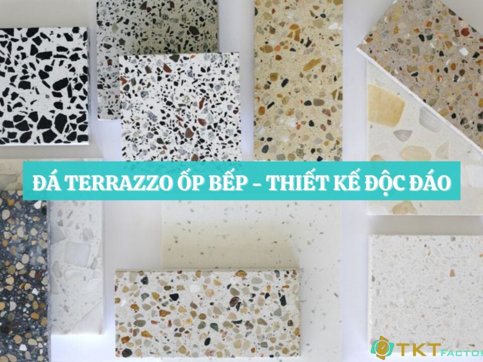 đá ốp bếp terrazzo