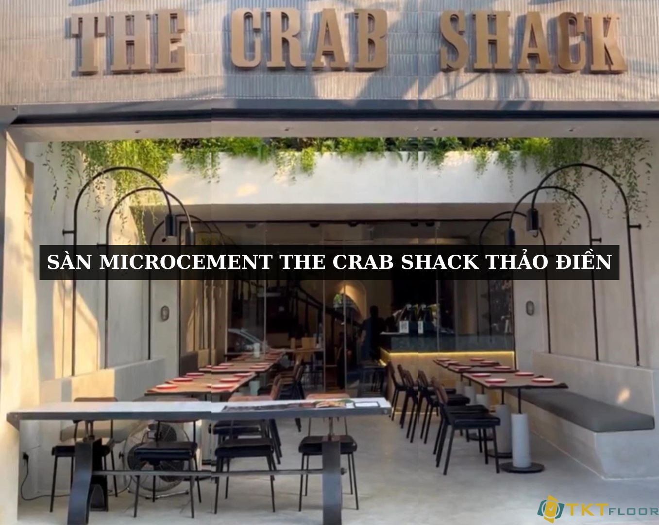 sàn microcement the crab shack thảo điền