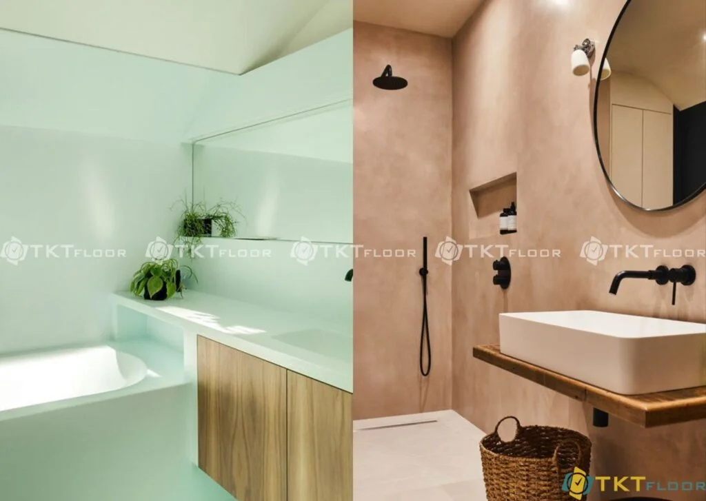 màu sắc phòng tắm microcement