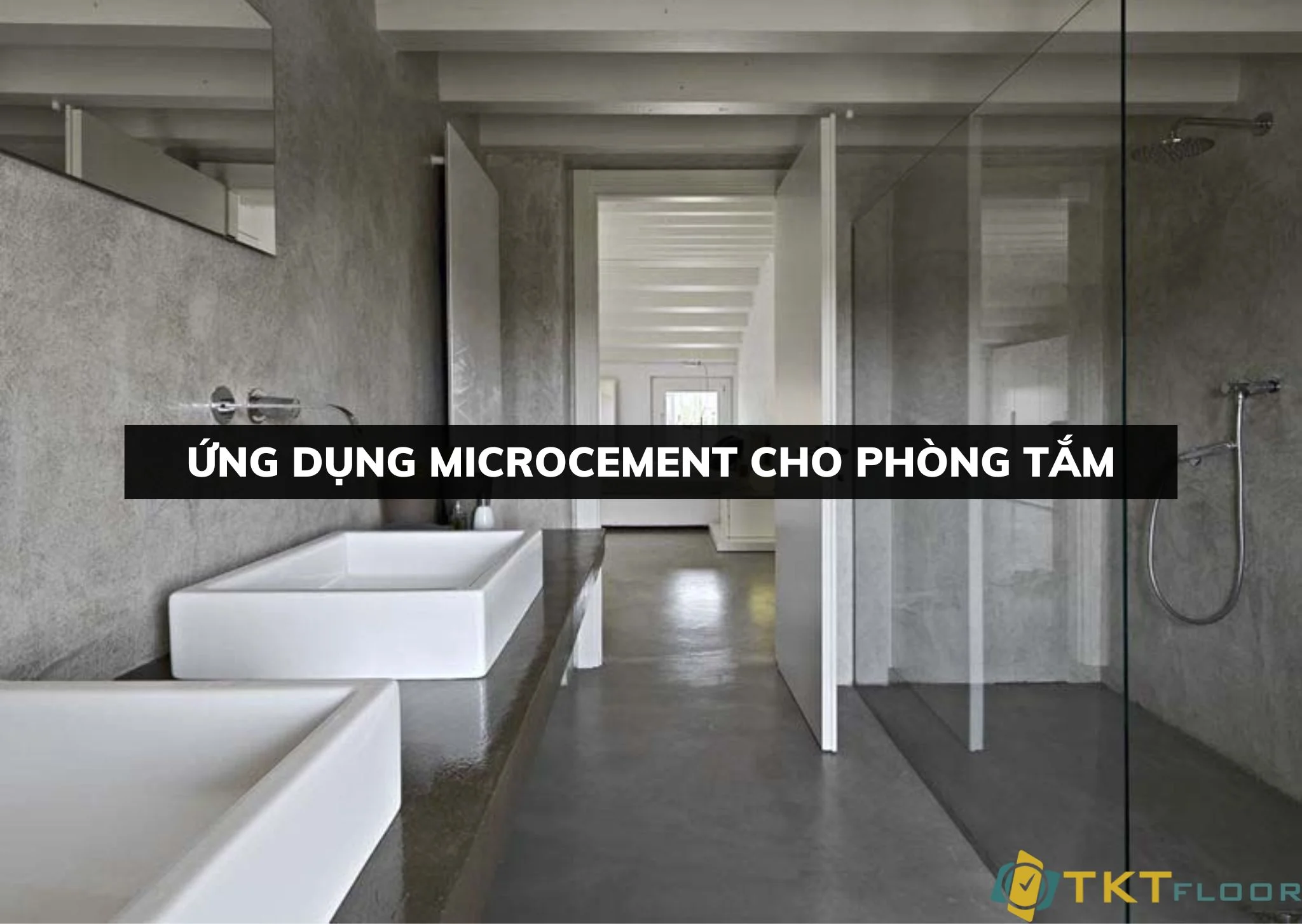 ứng dụng microcement cho phòng tắm