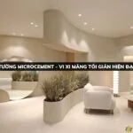 tường microcement vi xi măng hiện đại