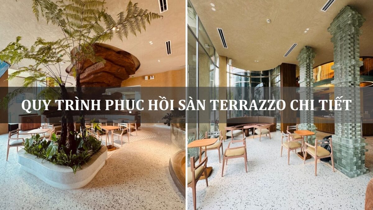 quy trình phục hồi sàn terrazzo