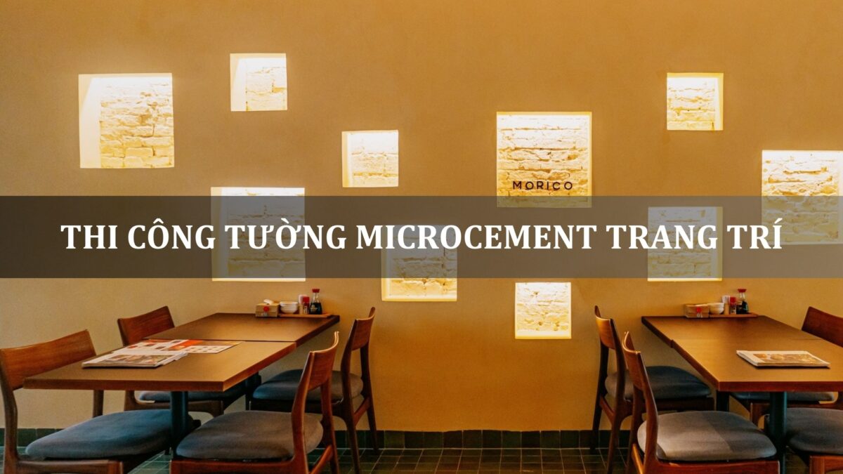 thi công tường microcement trang trí