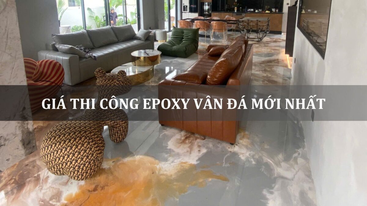 giá thi công sàn epoxy vân đá mới nhất