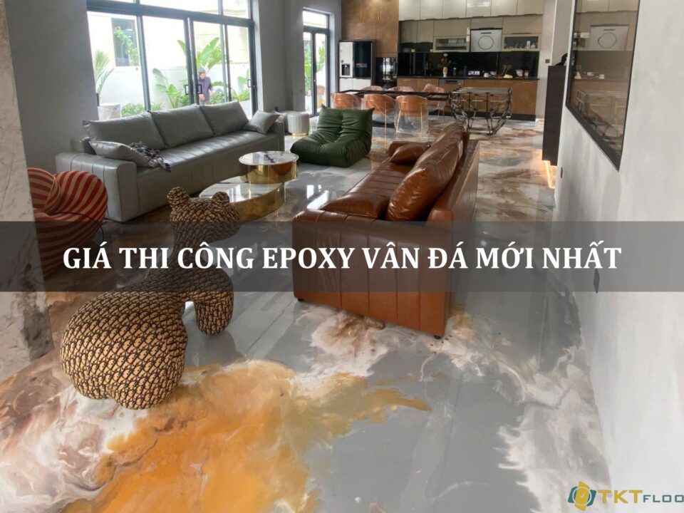 giá thi công sàn epoxy vân đá mới nhất