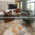 sàn epoxy giả đá hiện đại