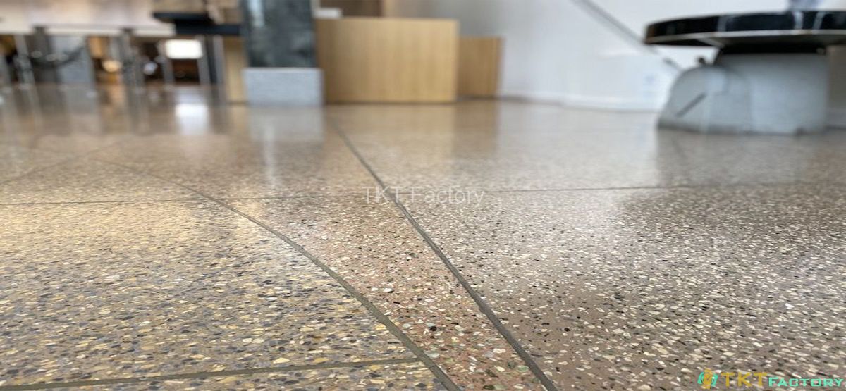 Thi công sàn đá Terrazzo Khổ Nhỏ