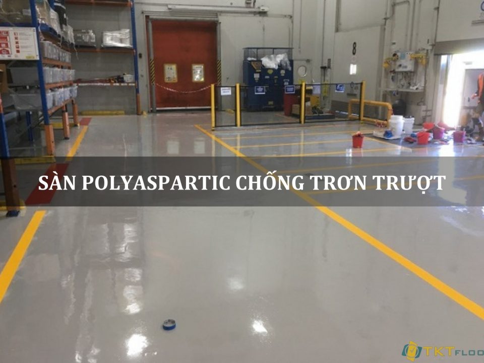 sàn polyaspartic chống trơn trượt