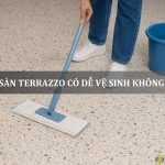 sàn terrazzo có dễ vệ sinh không