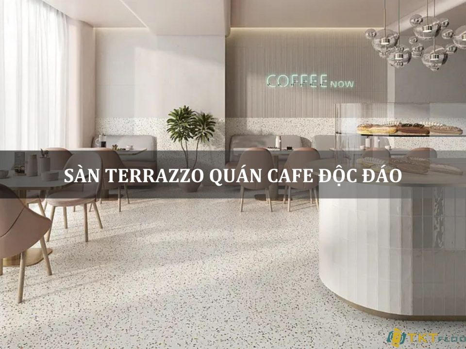 sàn terrazzo quán cafe độc đáo
